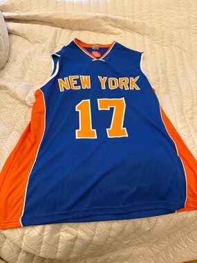 Fiesta Blue and Orange Athletic Jersey with White Trim